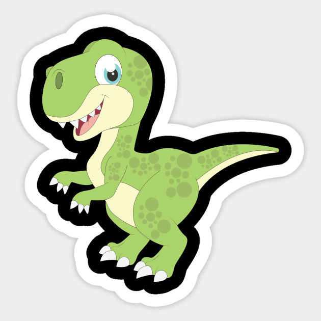 Cartoon Dino Dinosaur Kids T-Rex Sticker by Shirtjaeger